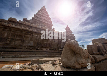 Gruppe von Denkmälern in Mahabalipuram Stockfoto