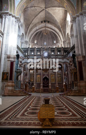 Catholicon Altar Kapelle in der Grabeskirche in Jerusalem, Israel Stockfoto