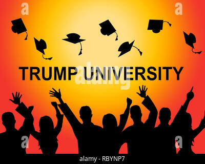 Trump University Student Training College von Präsident. Klagen Alledge rechtswidrigen oder illegalen Aktivitäten - 2d Darstellung Stockfoto