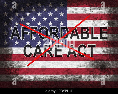 Aufhebung Aca erschwinglich Act Health Care. United States Medical Healthcare System ersetzt - das 2D-Bild Stockfoto