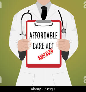 Aufhebung Aca erschwinglich Act Health Care. United States Medical Healthcare System ersetzt - das 3D-Bild Stockfoto
