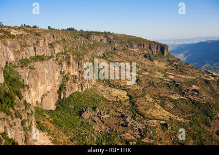 Die schöne Landschaft in der Nähe von debre Libanos in Äthiopien fotografiert. Stockfoto