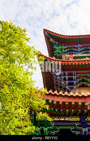 Architektur Detail am Po Lin Kloster, Lantau Island, Hong Kong Stockfoto