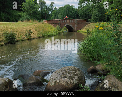 Fürst Pückler Park Bad Muskau, UNESCO Weltkulturerbe, Landkreis Görlitz, Oberlausitz, Sachsen, Deutschland, Europa | Graf Pückler Park, UNESCO, nicht Stockfoto