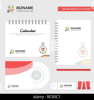 Emoji in Händen Logo Vorlage Kalender, CD-Cover, Tagebuch und USB-Marke stationären Package Design Vector Template Stock Vektor