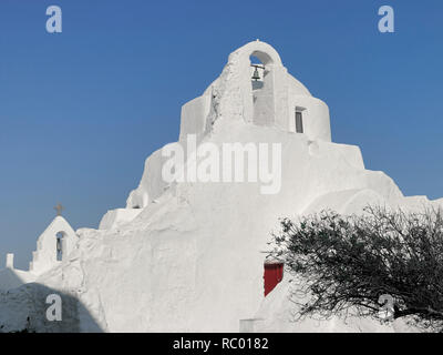 Panagia-Paraportiani Kirche in der Chora, Mykonos, Insel der Kykladen im Ägäischen Meer, Spanien, Europa | Die Kirche der Panagia (Jungfrau Maria) Pa Stockfoto