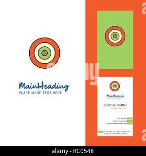 Dart Spiel kreative Logo und Visitenkarte. vertikale Design Vector Stock Vektor