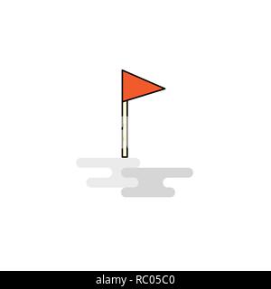 Flache Sport Flagge Symbol. Vektor Stock Vektor