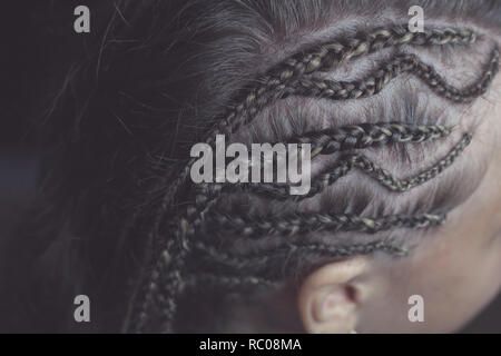 Flechten auf dem Tempel Stockfoto