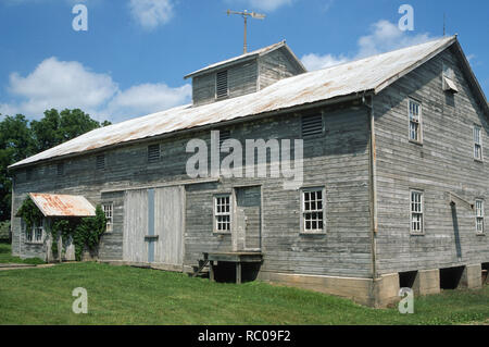 Gepflegte Scheune in der Amana Kolonien, Iowa, USA Stockfoto