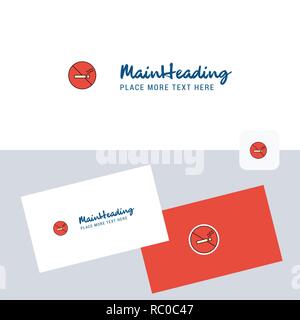 Rauchen vektor Schriftzug mit Business Card template. Elegante corporate identity. - Vektor Stock Vektor