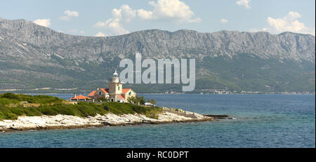 Sucuraj Leuchtturm auf der Insel Hvar, Kroatien Stockfoto