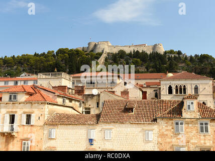 Spanische Festung in der Stadt Hvar auf der Insel Hvar, Kroatien Stockfoto