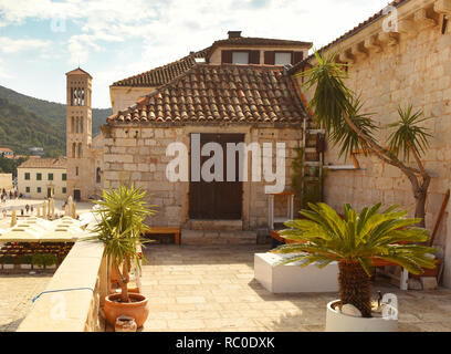 Altstadt von Hvar auf der Insel Hvar, Kroatien Stockfoto