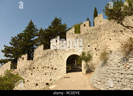 Spanische Festung in der Stadt Hvar auf der Insel Hvar, Kroatien Stockfoto