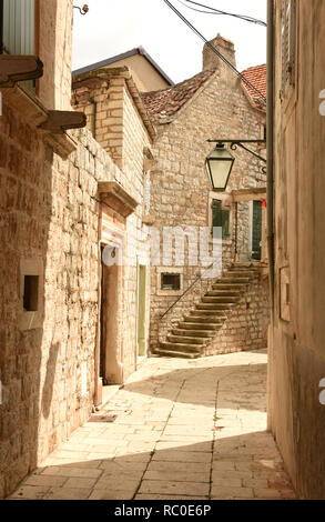 Stadt Jelsa auf der Insel Hvar, Kroatien Stockfoto