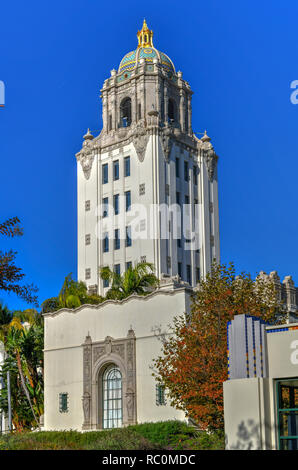 Beverly Hills City Hall in Südkalifornien an einem sonnigen Tag. Stockfoto