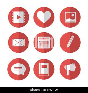 Blog Design Icons Stock Vektor
