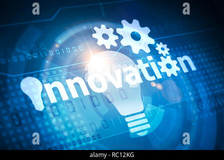 Innovation Zukunft Technologie Hintergrund Stockfoto