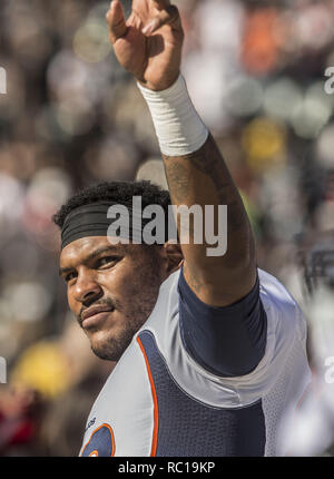 Oakland, Kalifornien, USA. 9. Nov 2014. Denver Broncos festes Ende Julius Thomas (80) am Sonntag, 9. November 2014 in Oakland, Kalifornien. Die Broncos besiegt die Räuber 41-17. Credit: Al Golub/ZUMA Draht/Alamy leben Nachrichten Stockfoto