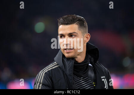 Bologna, Italien. 12 Jan, 2019. Ronaldo während des Fußballspiels für das achte von den italienischen Pokal Bologna Vs Juventus Turin, Stadio Renato Dall'Ara vom 12. Januar 2019 Credit: Unabhängige Fotoagentur/Alamy leben Nachrichten Stockfoto