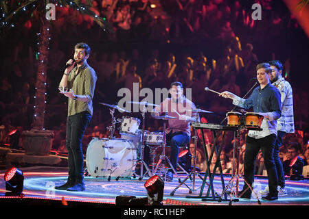 Berlin, Deutschland. 12 Jan, 2019. Schlagerchampions - Die große Party der besten, Live show in der ersten. Foto: Jens Kalaene/dpa-Zentralbild/ZB/dpa/Alamy leben Nachrichten Stockfoto