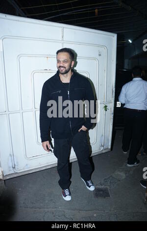 Mumbai, Indien, 12. Jan 2019: Bollywood Direktor Rohit Shetty während Film screenin URI bei Sunny supar studio Juhu in Mumbai, Indien auf der 12. Jan 2019. Foto von prodip Guha Credit: prodip Guha/Alamy leben Nachrichten Stockfoto