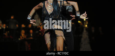 Frau und Mann Tänzer latino Internationale Tanz Stockfoto