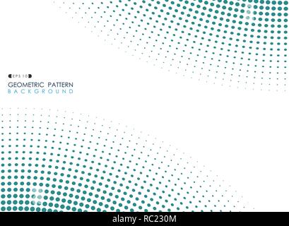 Zusammenfassung von Blue Circle dot Muster Hintergrund, Vector EPS 10. Stock Vektor