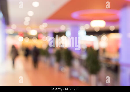 Verschwommenes Bild der Shopping Mall Stockfoto