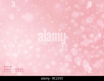 Farbverlauf rosa Farbe Hintergrund mit der Abstraktion von bokeh Pattern, Illustration Vector EPS 10. Stock Vektor