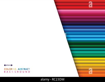 Bunte Streifen, Linien Muster mit klaren weißen Raum des Text. Vector EPS 10. Stock Vektor