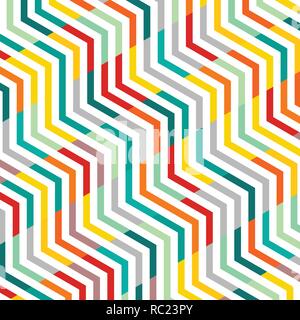 Zusammenfassung von linienmuster Zig Zag geometrische Muster Hintergrund. Vector EPS 10. Stock Vektor