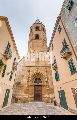 Kathedrale von St. Maria Immaculata in Alghero, Sardinien, Italien Stockfoto