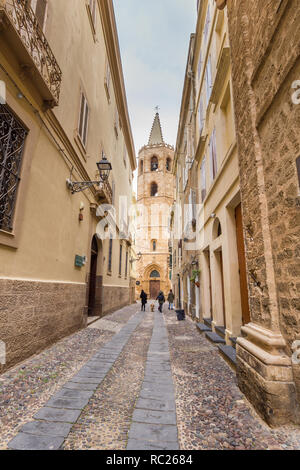 Kathedrale von St. Maria Immaculata in Alghero, Sardinien, Italien Stockfoto