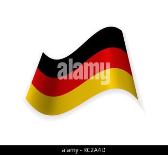 Flagge Deutschlands. Land in Westeuropa. Vector Illustration. Nationales Symbol. Stock Vektor