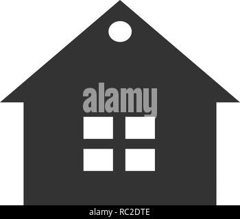 Gebäude home Symbol auf weißem Backboard, Vektor Symbol Stock Vektor