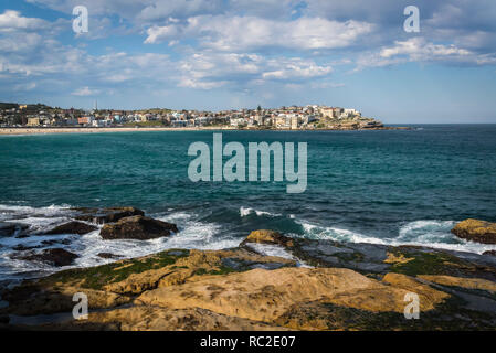 Blick auf die Marine von Bondi, Bronte Küstenweg, Sydney, NSW, Australien Stockfoto