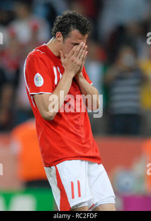 FIFA WM-Stadion Köln, 26.6.2006, FIFA WM 2006, runde 16, Schweiz vs Ukraine 0,3 a.p. - - - Marco STRELLER (SUI) frustriert Stockfoto