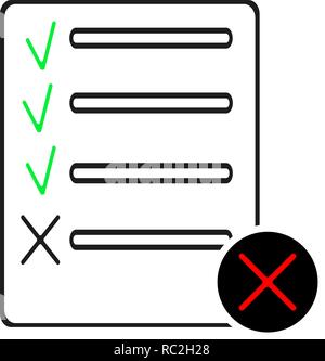 Zwischenablage mit Checkliste Symbol. Papier Zwischenablage Dokument Symbol. Hinweis Checkliste Vektor-illustration unterzeichnen. Stock Vektor