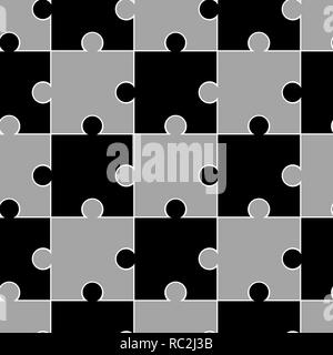 Nahtlose grau Muster Puzzle. Vector Illustration für Hintergrund design Stock Vektor