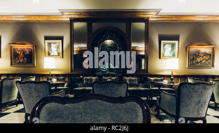 Berühmte Spy Bar im Hotel Palacio Estoril, Portugal, bekannt als Treffpunkt für Spione während des zweiten Weltkriegs einschließlich Marineoffizier, Ian Fleming Stockfoto