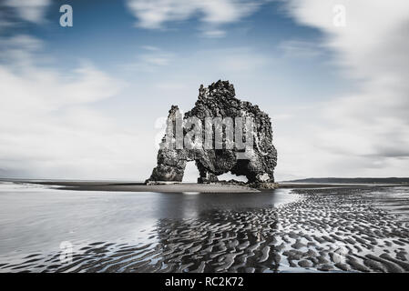 Hvítserkur Rock in Island Stockfoto