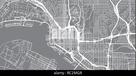 Urban vektor Stadtplan von San Diego, Kalifornien, Vereinigte Staaten von Amerika Stock Vektor
