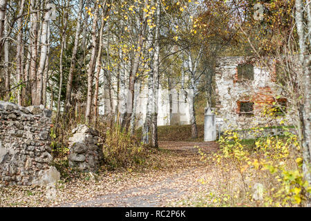 'Die alte Heimat' - Döllersheim, Waldviertel. Die Ausbildung Bereich Allentsteig unter Adolf Hitler erbaut wurde. 1938-1940 Alle 40 Dörfer wurden umgesiedelt. Stockfoto