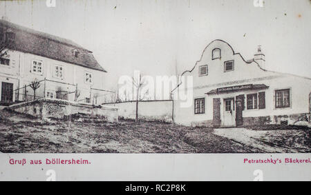 'Die alte Heimat' - Döllersheim, Waldviertel. Die Ausbildung Bereich Allentsteig unter Adolf Hitler erbaut wurde. 1938-1940 Alle 40 Dörfer wurden umgesiedelt. Stockfoto