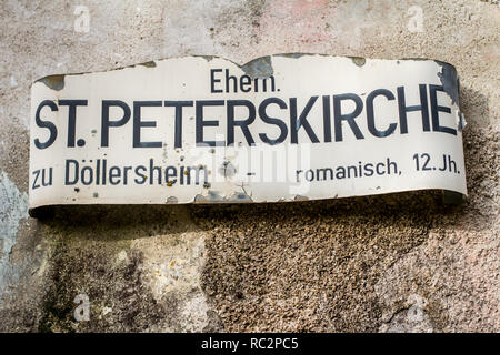 'Die alte Heimat' - Döllersheim, Waldviertel. Die Ausbildung Bereich Allentsteig unter Adolf Hitler erbaut wurde. 1938-1940 Alle 40 Dörfer wurden umgesiedelt. Stockfoto