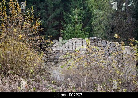 'Die alte Heimat' - Döllersheim, Waldviertel. Die Ausbildung Bereich Allentsteig unter Adolf Hitler erbaut wurde. 1938-1940 Alle 40 Dörfer wurden umgesiedelt. Stockfoto