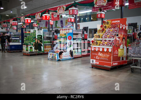 Chiangmai, Thailand - 13. Januar 2019: Makro SB-Warenhaus Chiang Mai. Lage auf der Straße Chiang Mai Lampang Straße ca. 3 km vom Stadtzentrum. Stockfoto