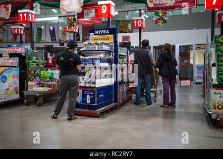 Chiangmai, Thailand - 13. Januar 2019: Makro SB-Warenhaus Chiang Mai. Lage auf der Straße Chiang Mai Lampang Straße ca. 3 km vom Stadtzentrum. Stockfoto